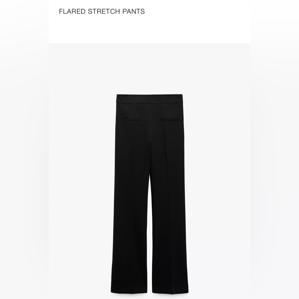 ZARA Black Flared Stretch Pants - New with Tags